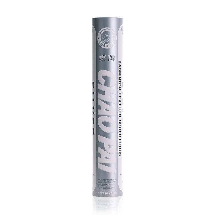 ChaopaiSilverDuckFeatherBadmintonShuttlecocks12pc_tube